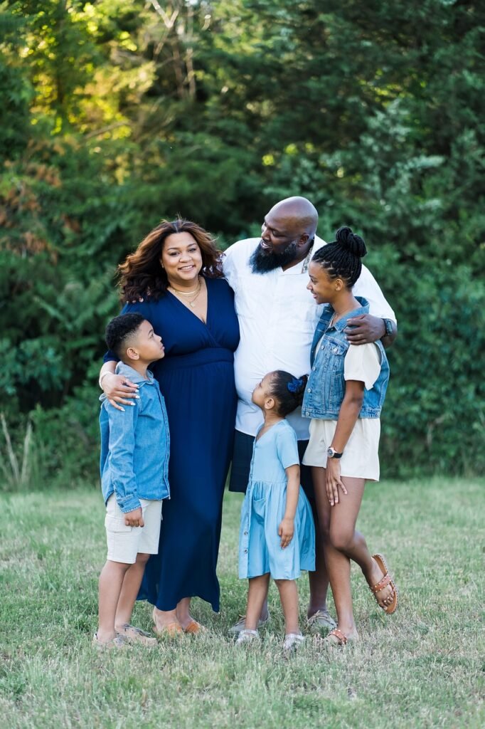 family, african-american, happy, together, portrait, outdoors, poc, bipoc